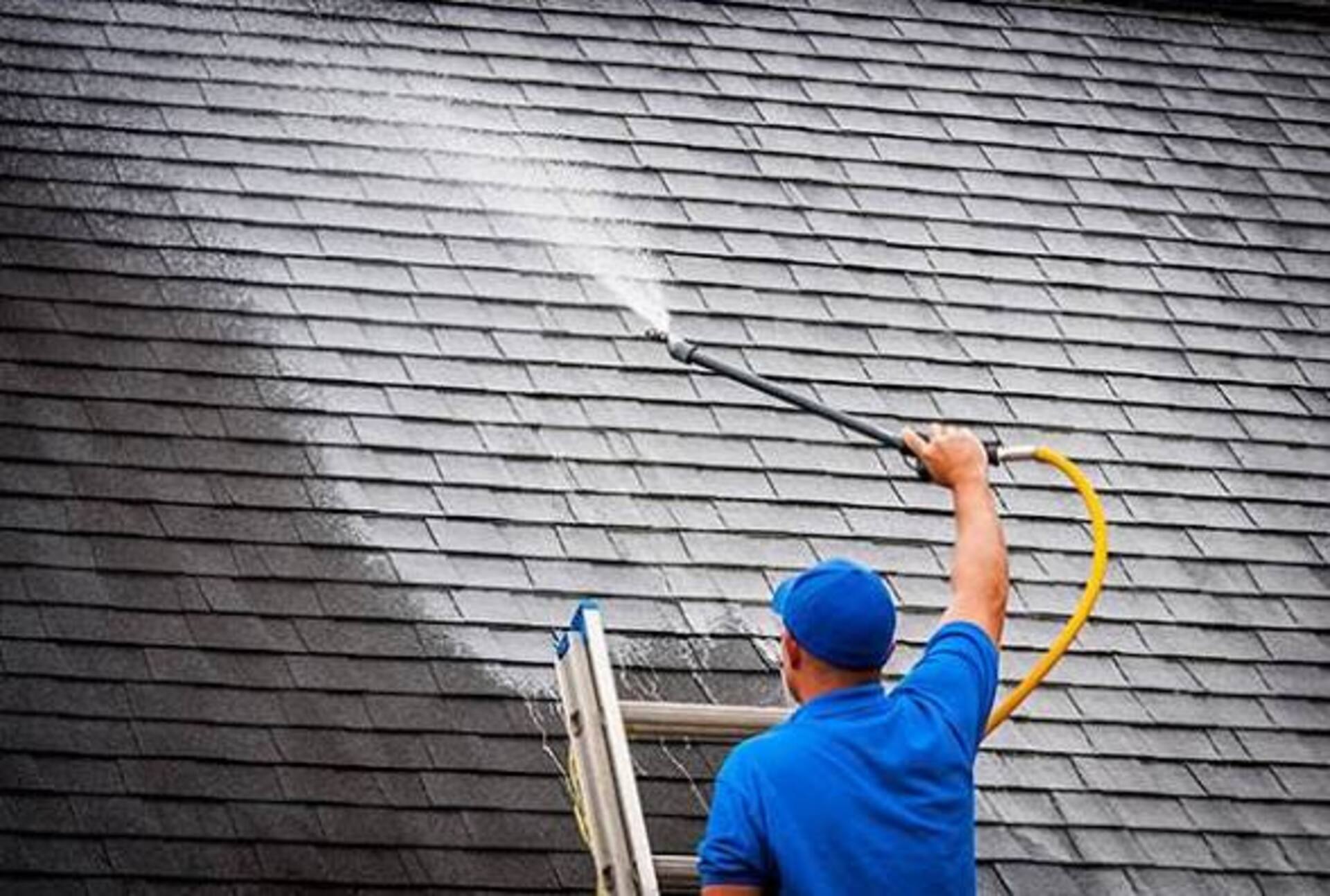Soft Wash Roof Cleaning service by Rose Power Washing