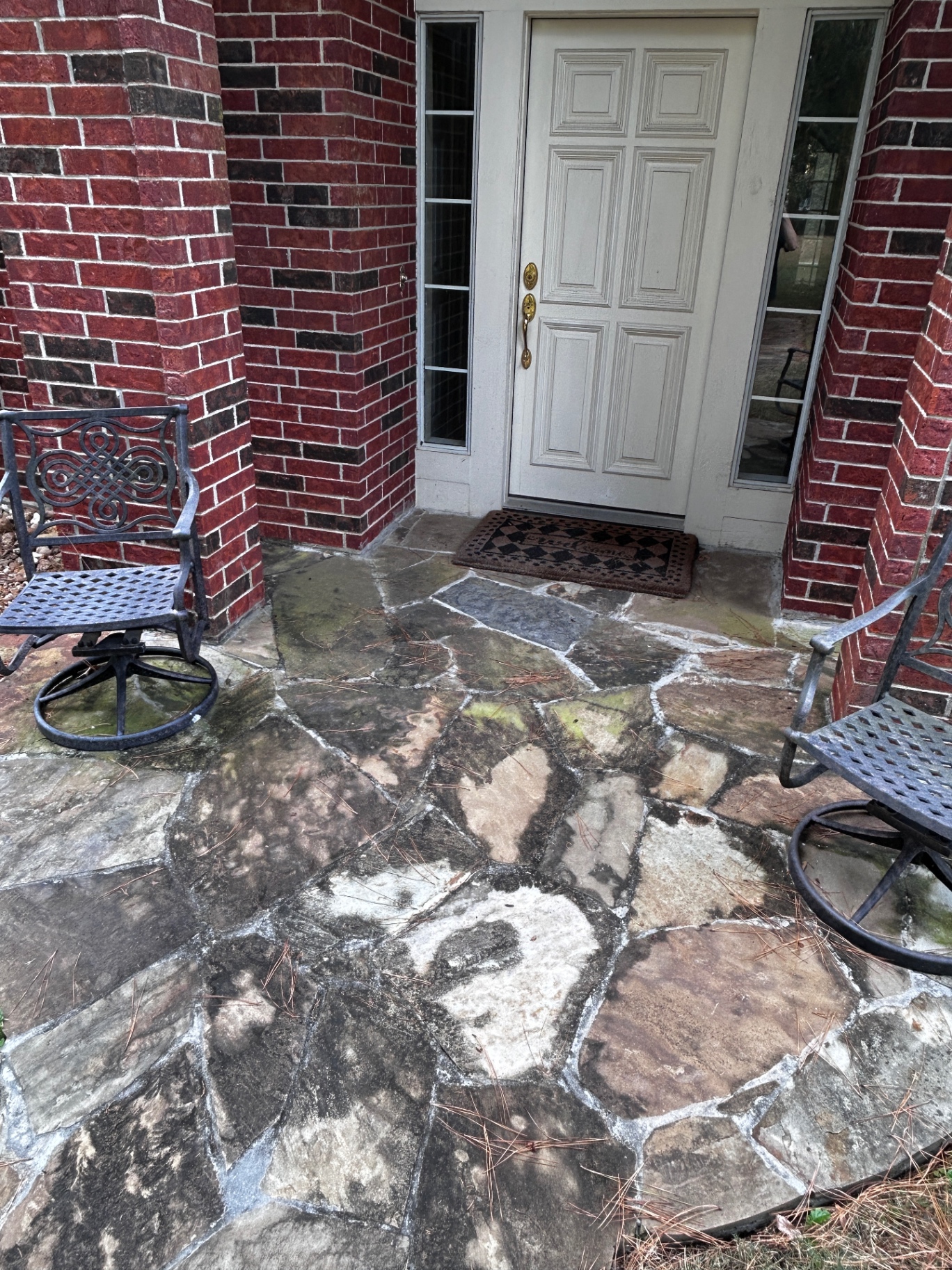 Before Stone patio refresh